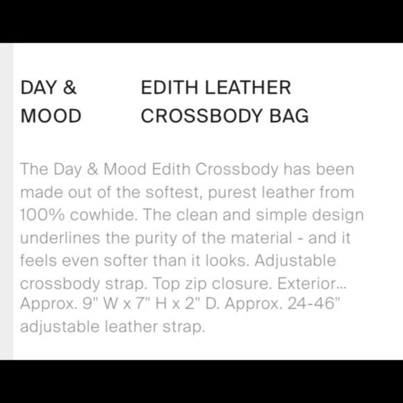 COPY - Day & Mood Edith Leather Shoulder Bag New - Picture 3 of 3